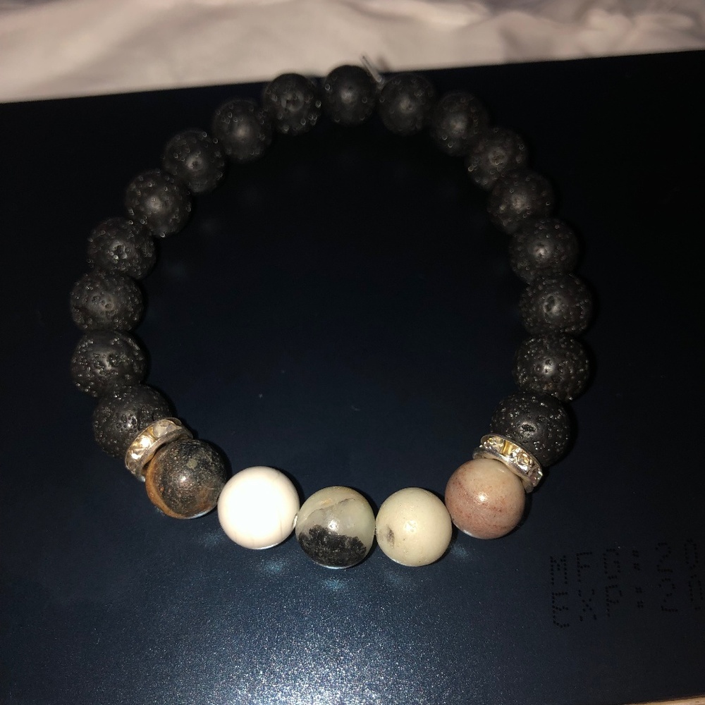 Natural rocked lava bracelet